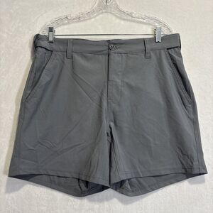 Huk Performance Men’s Pursuit 6 Inch Inseam Hybrid Fishing Short Size Large Gray